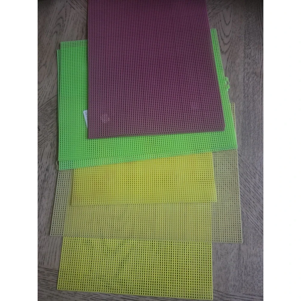 100 PLASTIC CANVAS MESH SHEETS LOT Darice 13.5